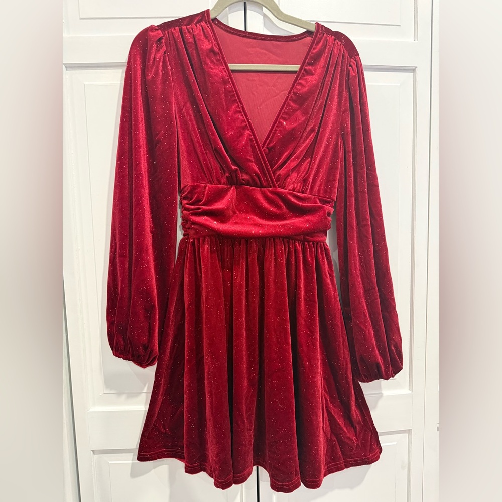 SHEIN | Red Long Sleeve, Short Dress | Size XL